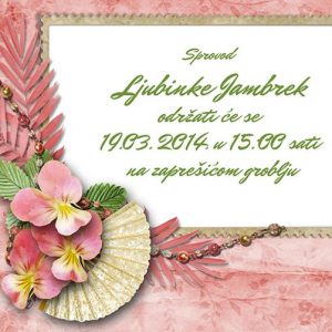 Sprovod Ljubinke Jambrek
